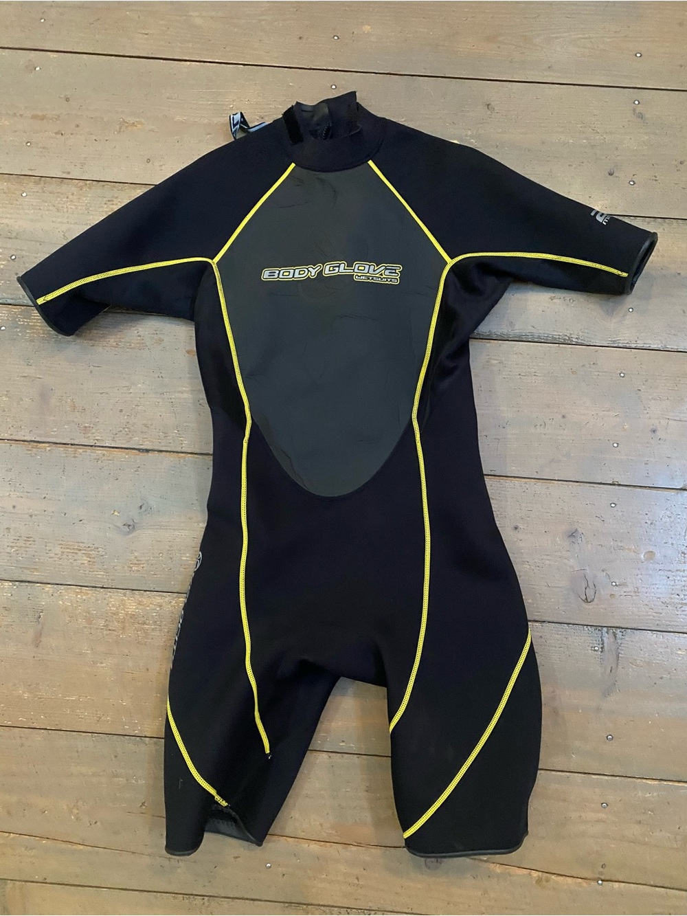 Body Glove Black & Yellow Shorty Wetsuit - One Piece